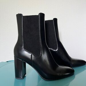 H&M high heeled black Chelsea boots